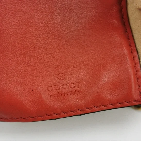Gucci Red and Gold Mini Bag with Chevron Quilting - Picture 7 of 14